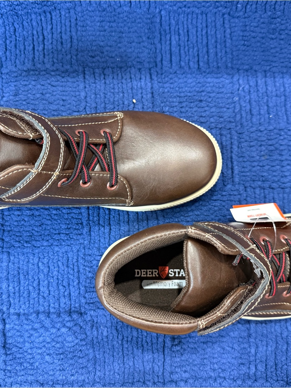 Deer Stags Brown Kids' High-Top Boot with Red-Accent Laces - Picture 5 of 8